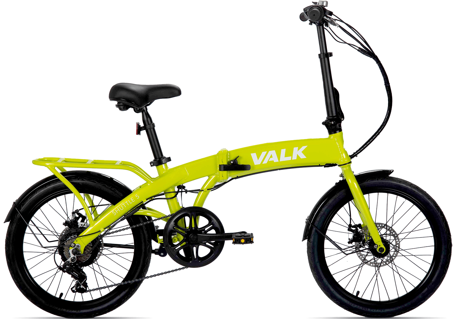 Shuttle 5 Electric Folding Bike Lime Green VALK